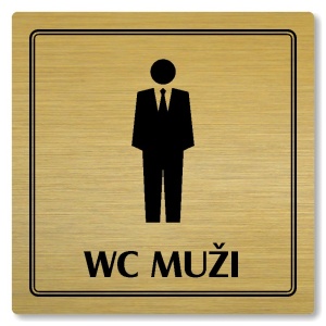 WC muži, 80x80mm, zlatá, Utah